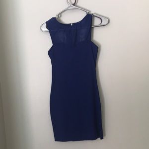 Blue bodycon midi dress